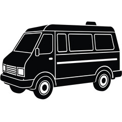 ambulance van silhouette vector art