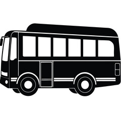 city bus silhouette vector art