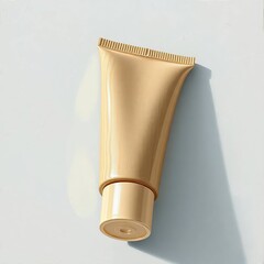 Beige Cosmetic Tube with Studio Shot.