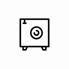 secure vault icon sign vector