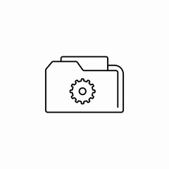 settings folder icon sign vector