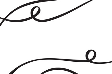 Swirles Border, Ornamental Vector, Curvy Illustration, Abstract Background, Swirl Vector Illustration