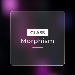 Modern UI design concept showcasing glassmorphism with soft purple glow
