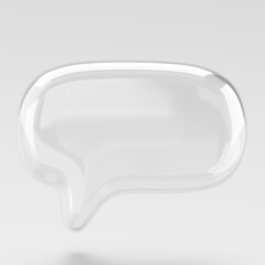 Speech bubble icon, 3D bubble illustration
