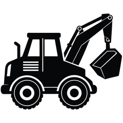 Naklejka premium industrial loader silhouette vector art