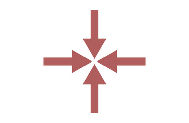 four red arrows pointing in different directions symmetrically outward design