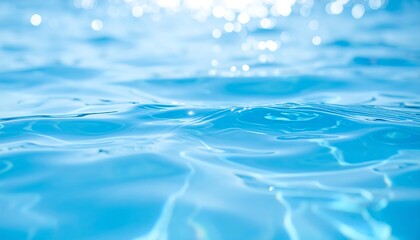 Sparkling Blue Water Surface Texture.