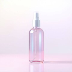 Pink iridescent spray bottle.