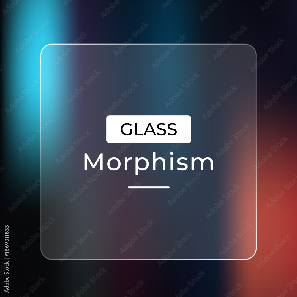 Aufkleber soft frosted glass ui element with 
