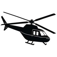 passenger helicopter silhouette vector art