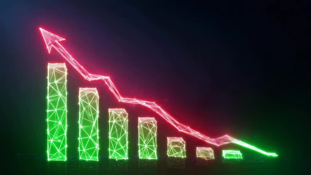 Tech trend analysis with rising and falling graphs