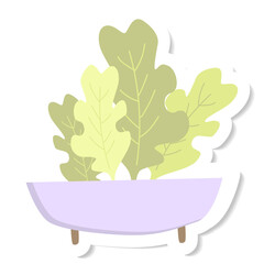 Bowl with organic greens sticker transparent png