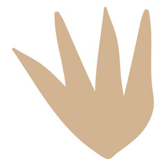 Beige leaf png sticker, abstract collage element