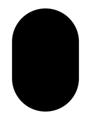 PNG Minimalist black rounded rectangle on transparent background