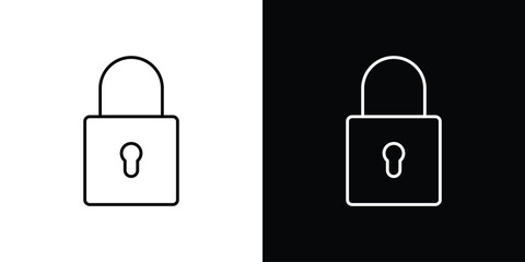 Lock icons, vector best stroke icon EPS