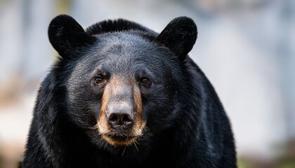 Fototapeta premium majestic black bear portrait captures wild power and untamed nature for your projects