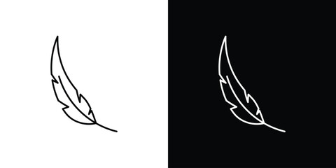 Feather icons, vector best stroke icon EPS