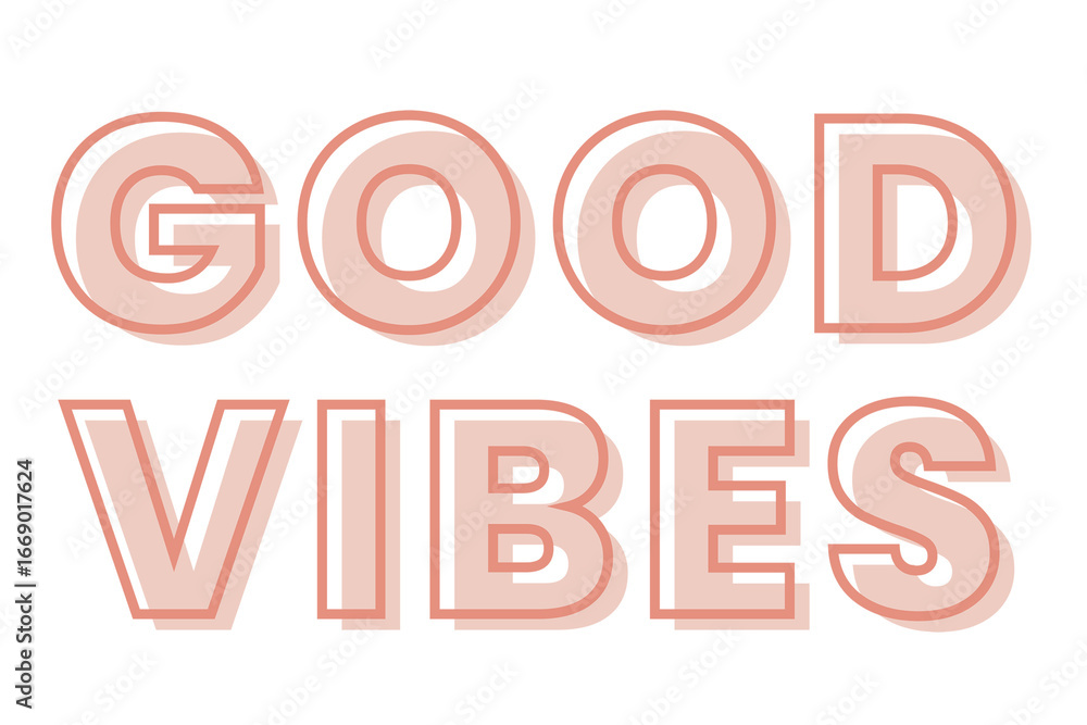 Poster good vibes typography design element