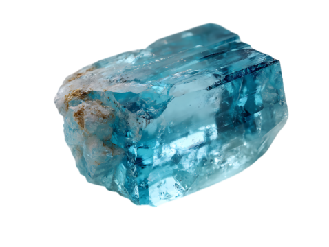 aquamarine crystal gemstone with radiant glow