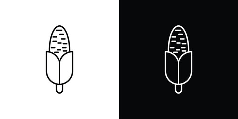Corn icons, vector best stroke icon EPS