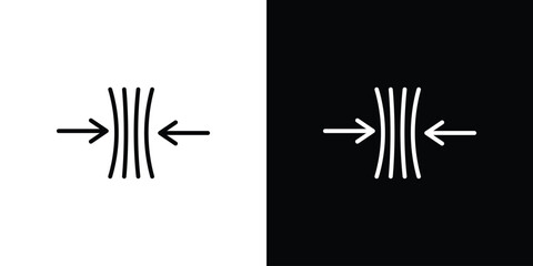 Compress icons, vector best stroke icon EPS