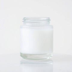 Empty Glass Jar of Cream.
