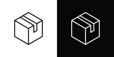 Box icons, vector best stroke icon EPS