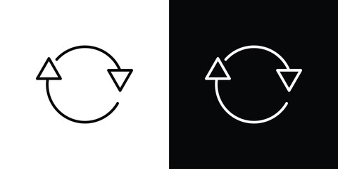 Arrows repeat icons, vector best stroke icon EPS