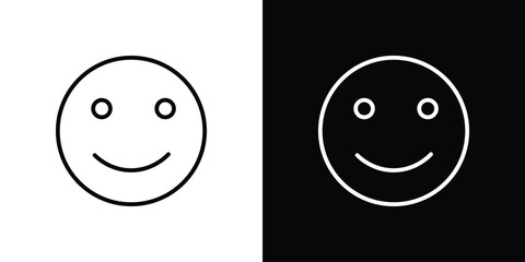Smile icons, vector best stroke icon EPS