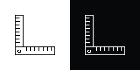 Ruler combined icons, vector best stroke icon EPS