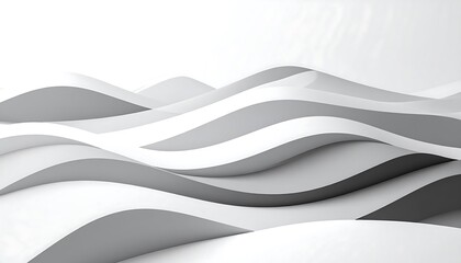 Obraz premium Abstract White Wave Background.