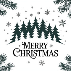 Obraz premium christmas tree with snowflakes