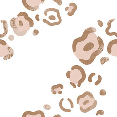 Pastel leopard png pattern, transparent background, animal print