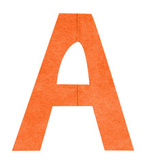 Letter A png cute paper cut alphabet, transparent background