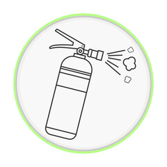 Fire extinguisher outline vector icon