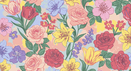  Floral Seamless Pattern