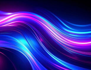Abstract Neon Wave Background. (1)