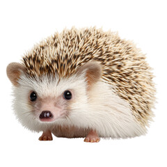 Obraz premium Adorable Hedgehog on Black Background - Cute Wildlife Portrait, Nocturnal Animal, Spiky Mammal, Studio Shot
