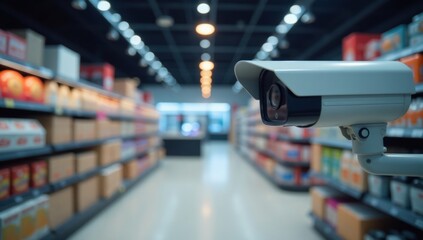Privacy Concerns: CCTV in a Commercial Environment. Excellent for use in presentations, articles, or marketing materials discussing privacy issues, security regulations
