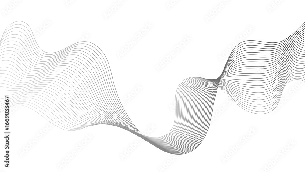 Poster abstract backdrop with grey wave gradient lines