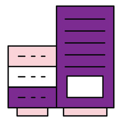 Big Data Artificial Intelligence Center Vector Icon