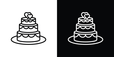Wedding cake icon. Signs and symbols for mobile app, UI, UX