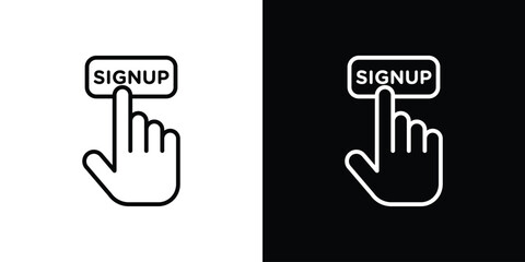 Obraz premium Sign up icon. Signs and symbols for mobile app, UI, UX