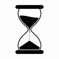 Vector art of icon of an hourglass, a symbol of time, deadlines, and the passage of time