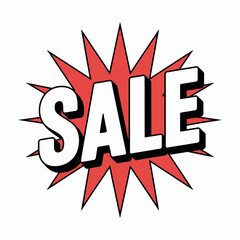 Fototapeta premium Vector art of sale burst, perfect for advertising campaigns and special offers in your store