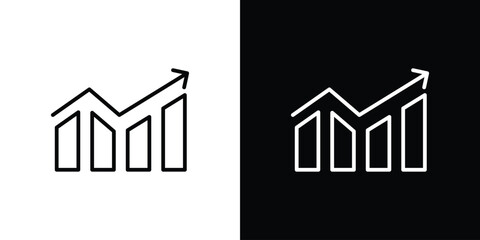 Sales growth icon. Signs and symbols for mobile app, UI, UX