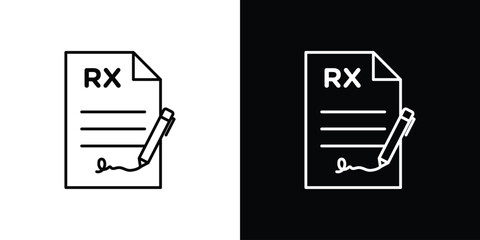 Prescription icon. Signs and symbols for mobile app, UI, UX