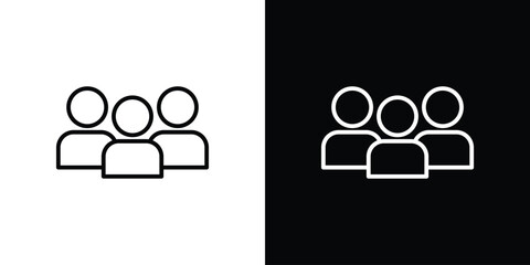 People group icon. Signs and symbols for mobile app, UI, UX