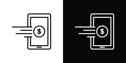 Mobile banking icon. Signs and symbols for mobile app, UI, UX