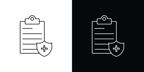 Health insurance icon. Signs and symbols for mobile app, UI, UX